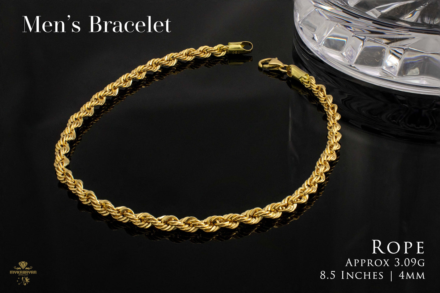 Elegant 18k Gold Men's Bracelet