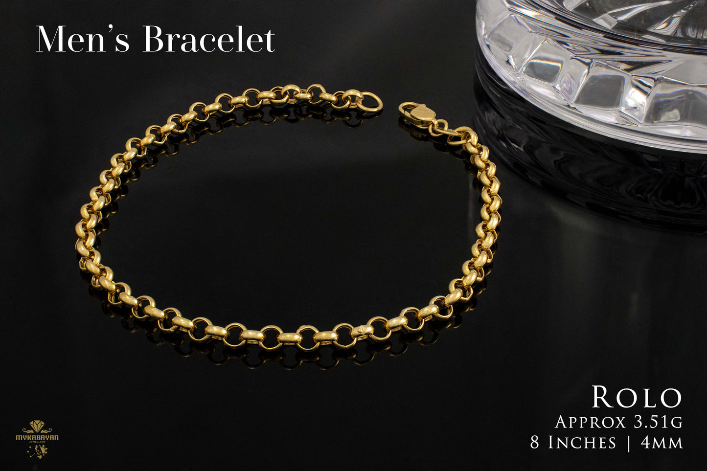 Elegant 18k Gold Men's Bracelet