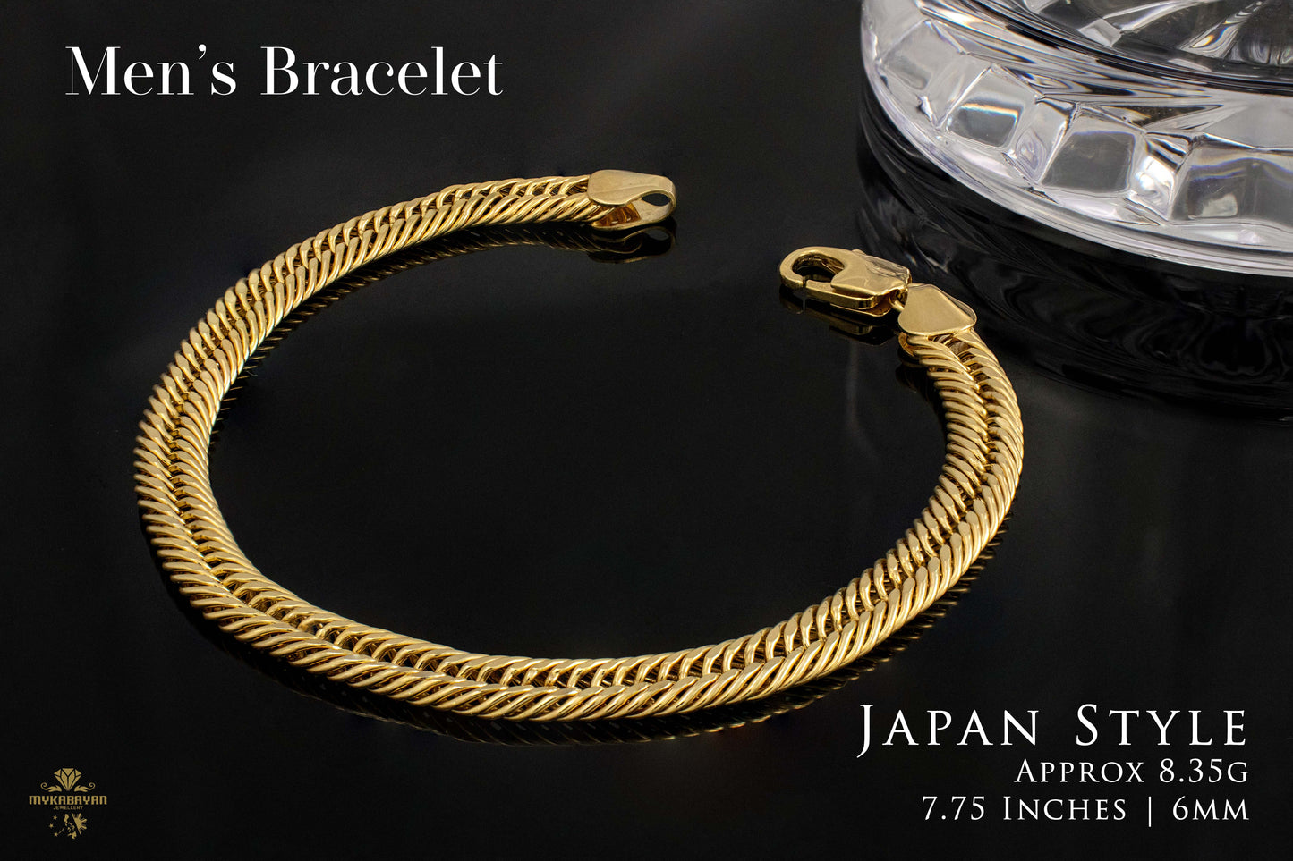 Elegant 18k Gold Men's Bracelet