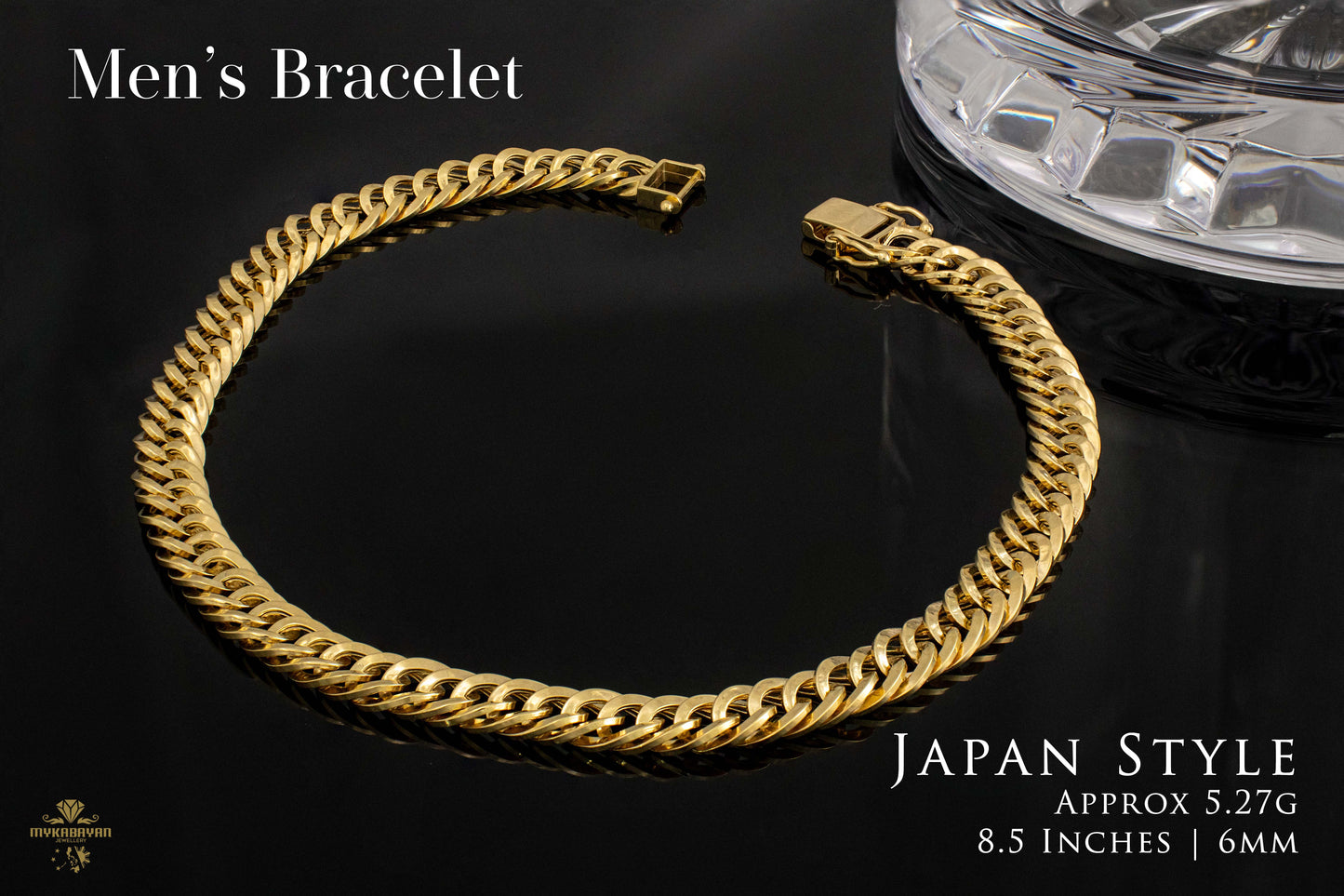 Elegant 18k Gold Men's Bracelet