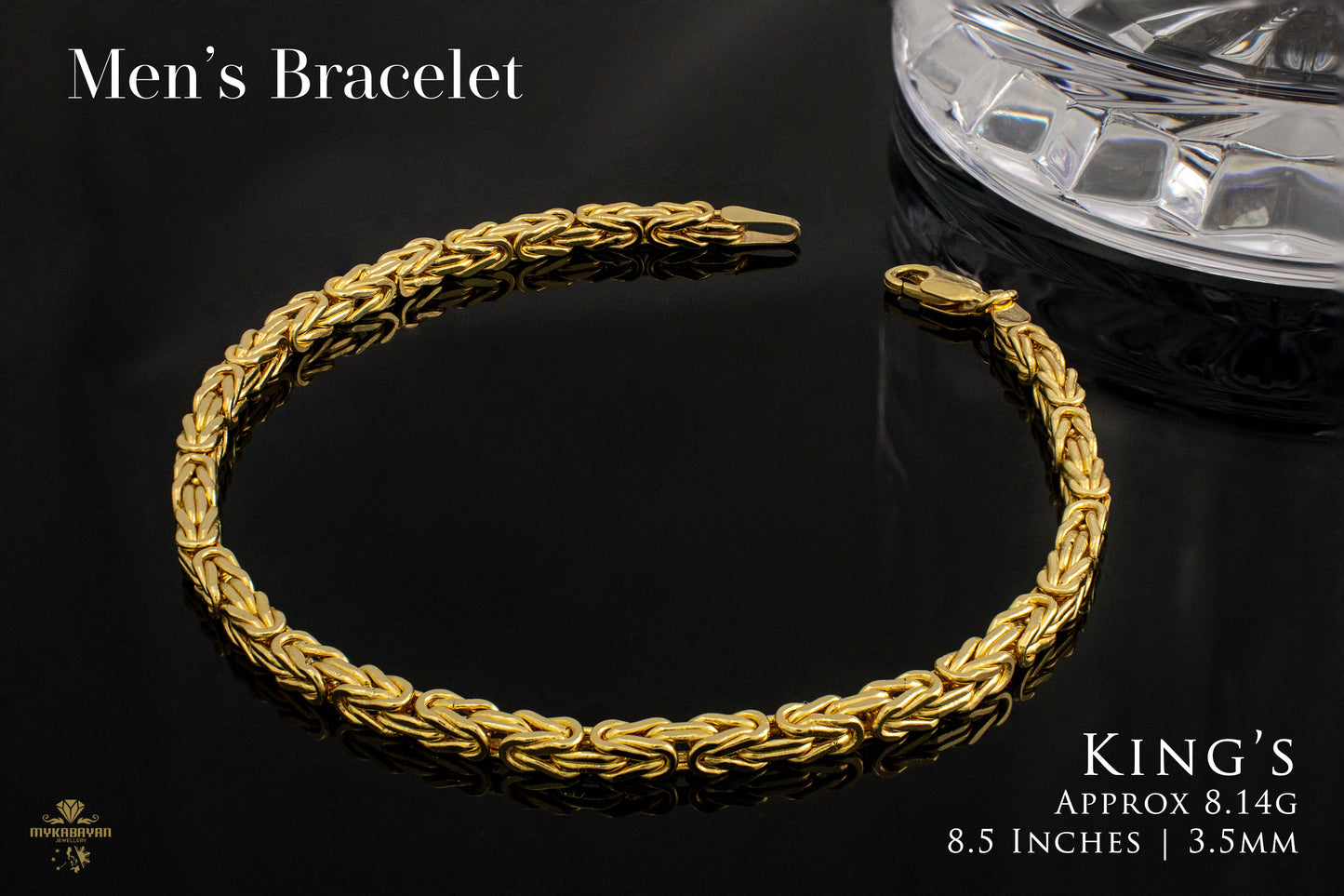 Elegant 18k Gold Men's Bracelet