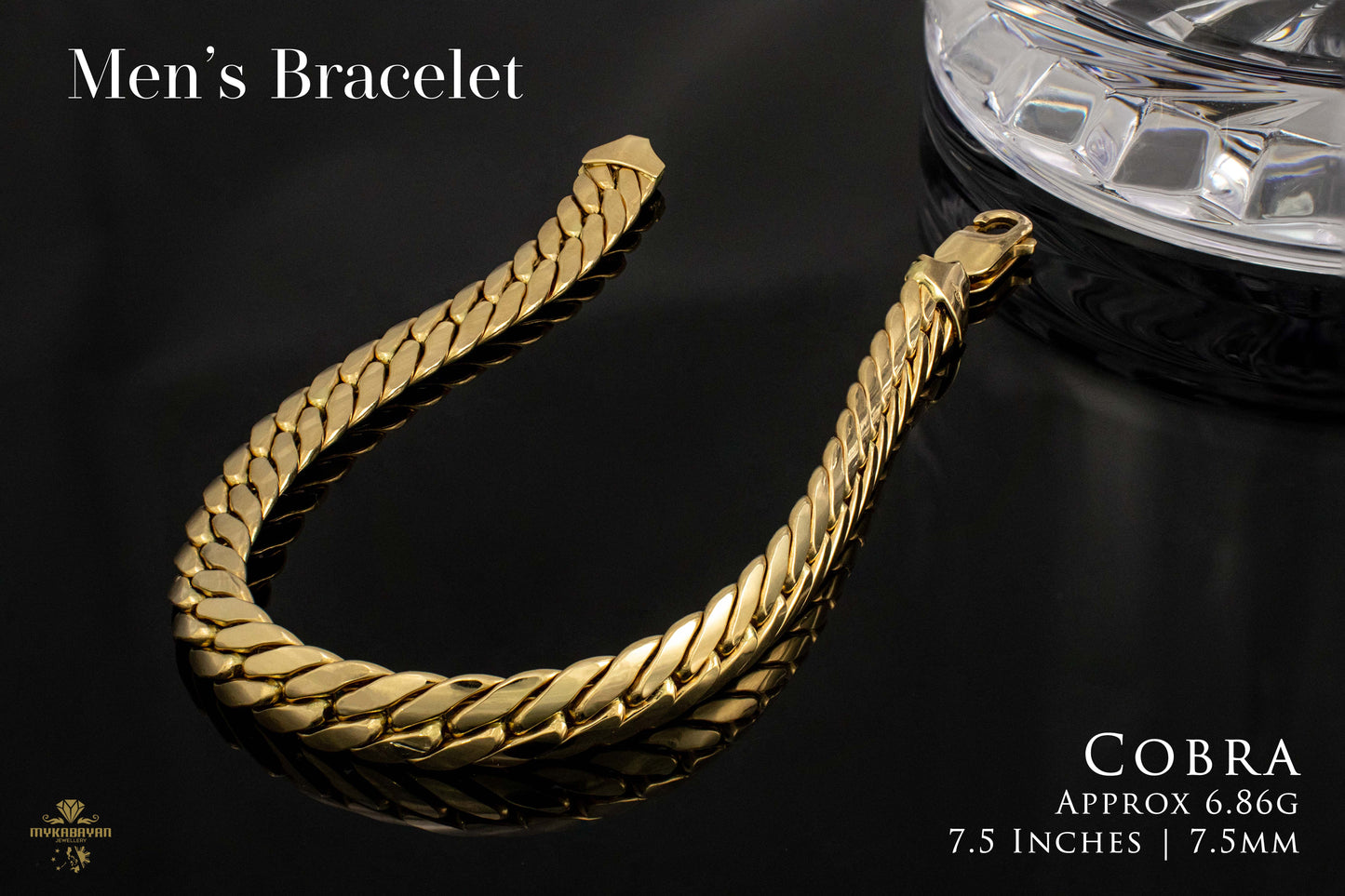 Elegant 18k Gold Men's Bracelet