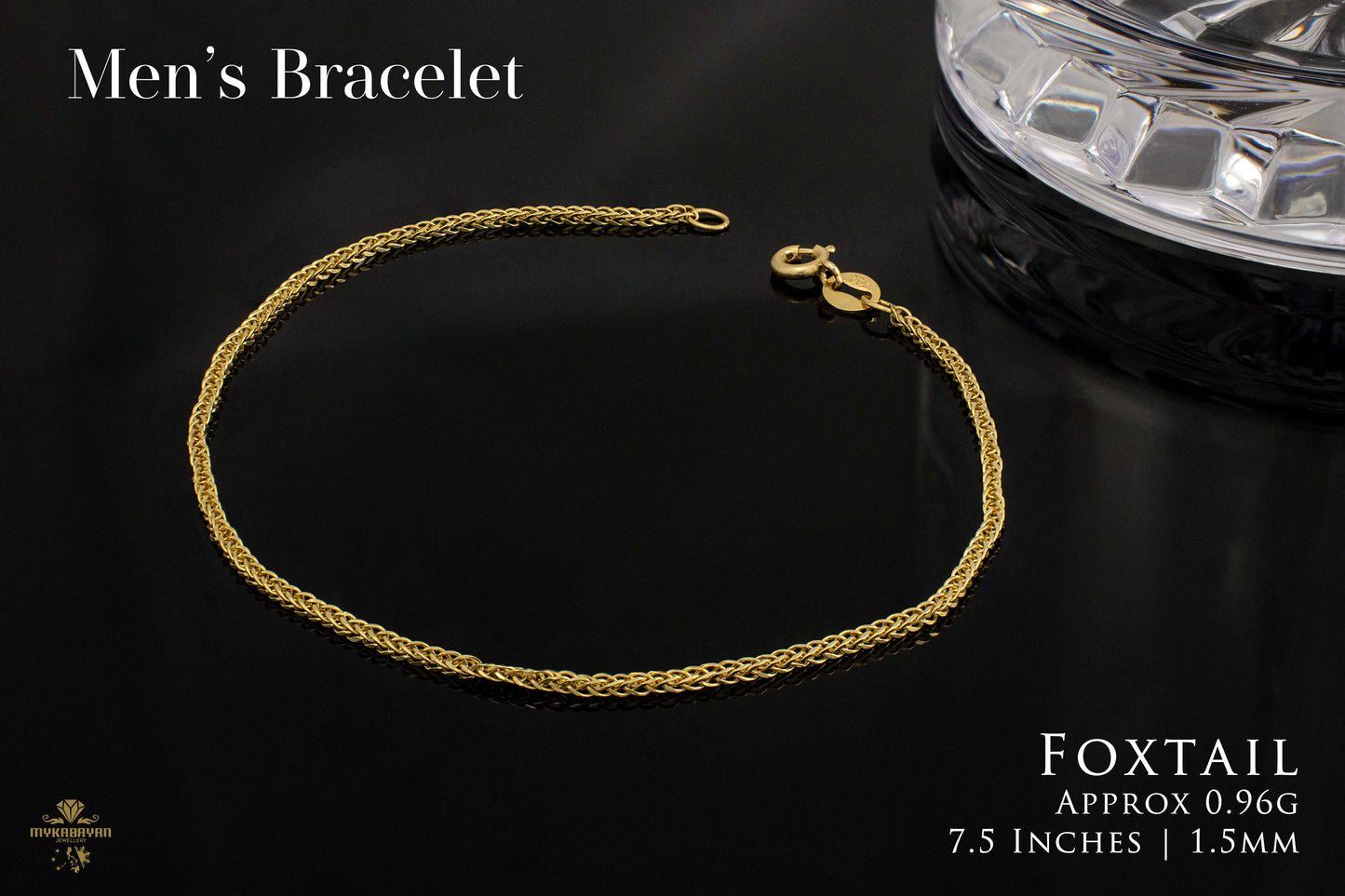 Elegant 18k Gold Men's Bracelet