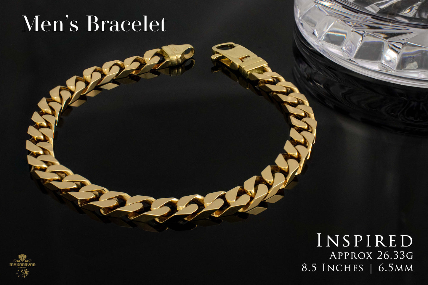 Elegant 18k Gold Men's Bracelet