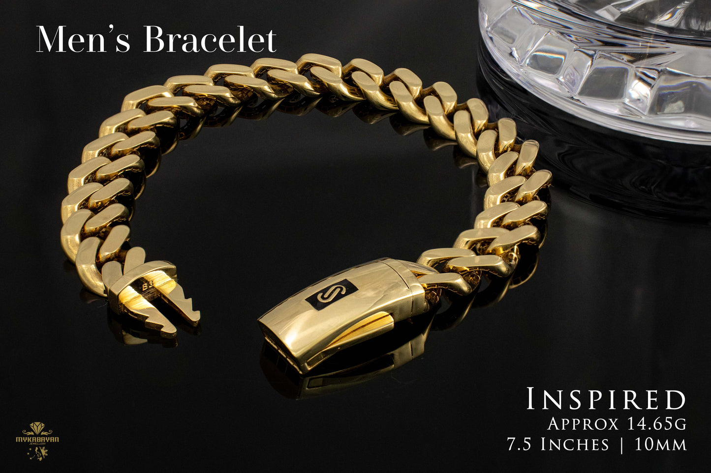 Elegant 18k Gold Men's Bracelet