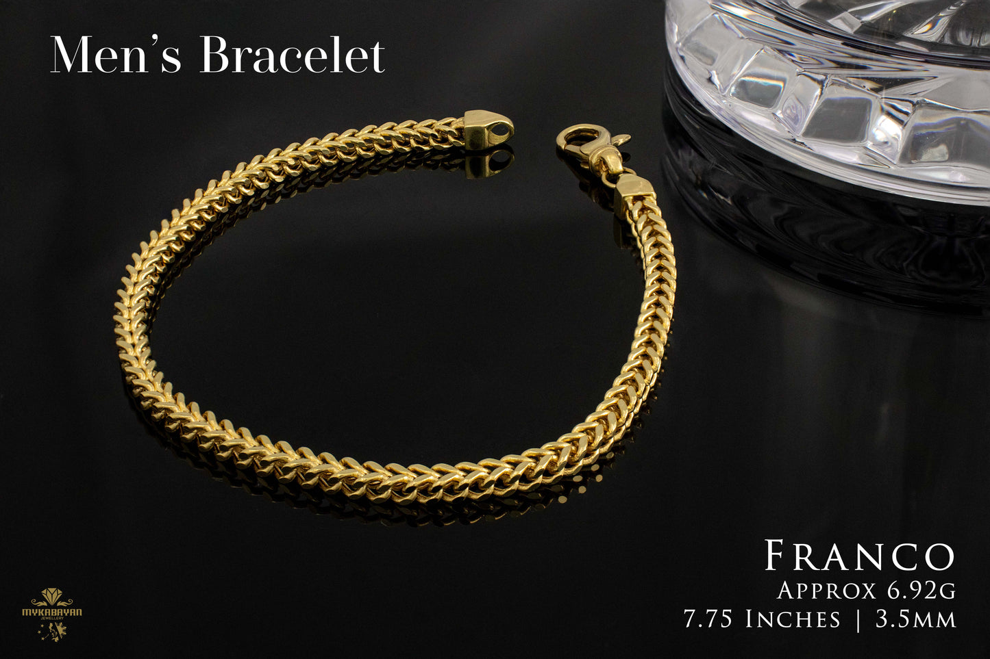 Elegant 18k Gold Men's Bracelet