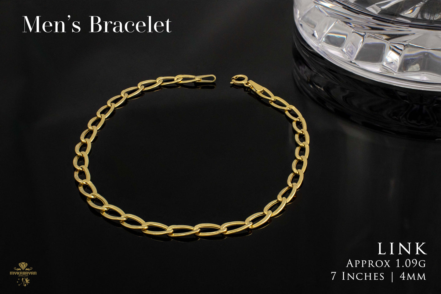 Elegant 18k Gold Men's Bracelet