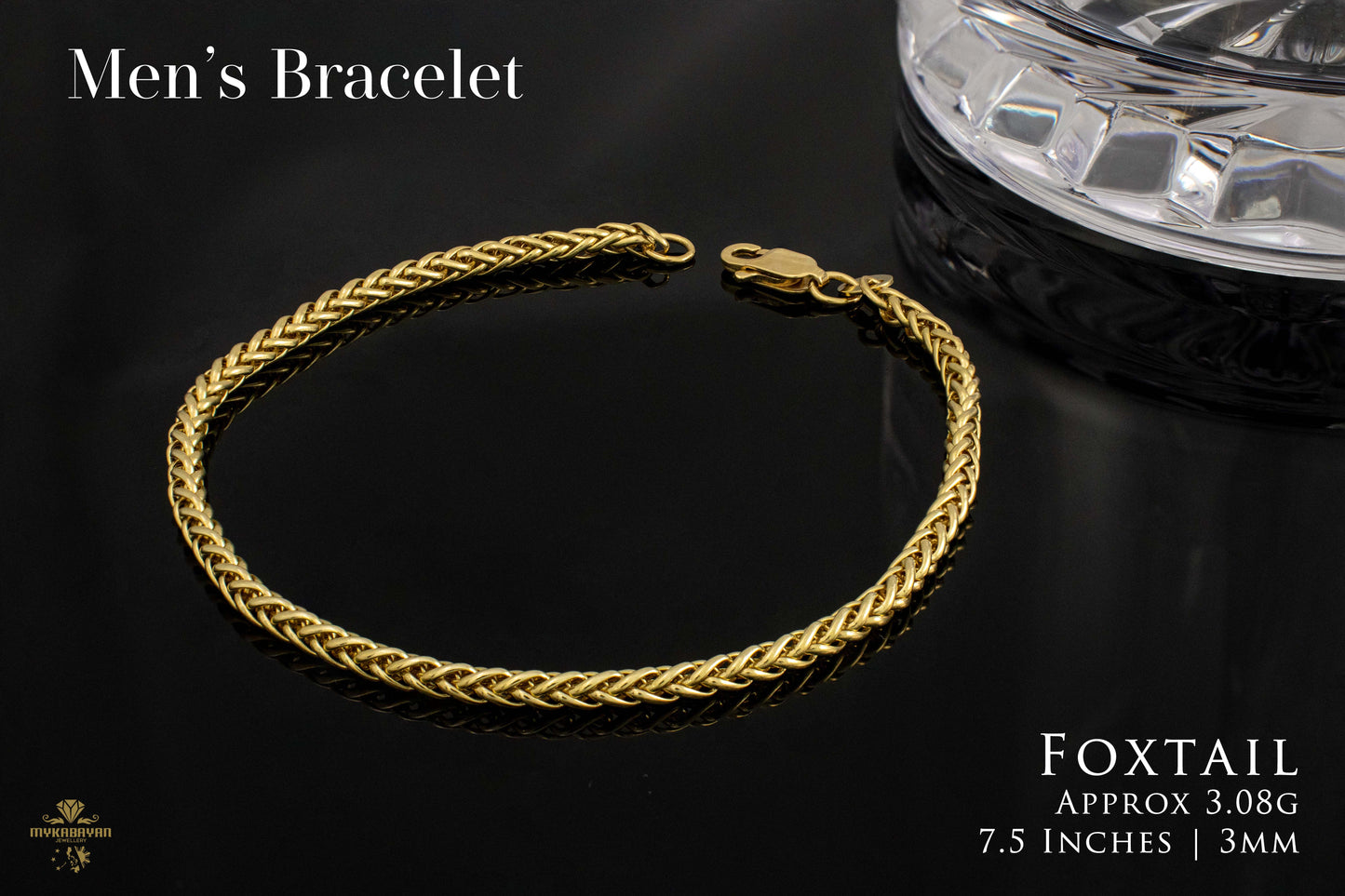 Elegant 18k Gold Men's Bracelet