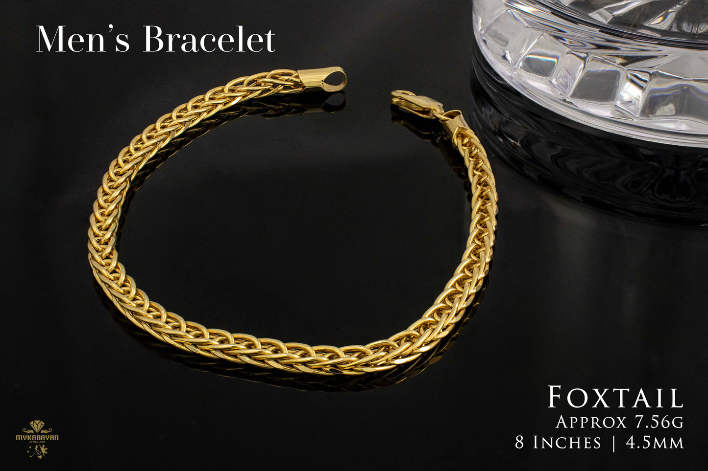 Elegant 18k Gold Men's Bracelet