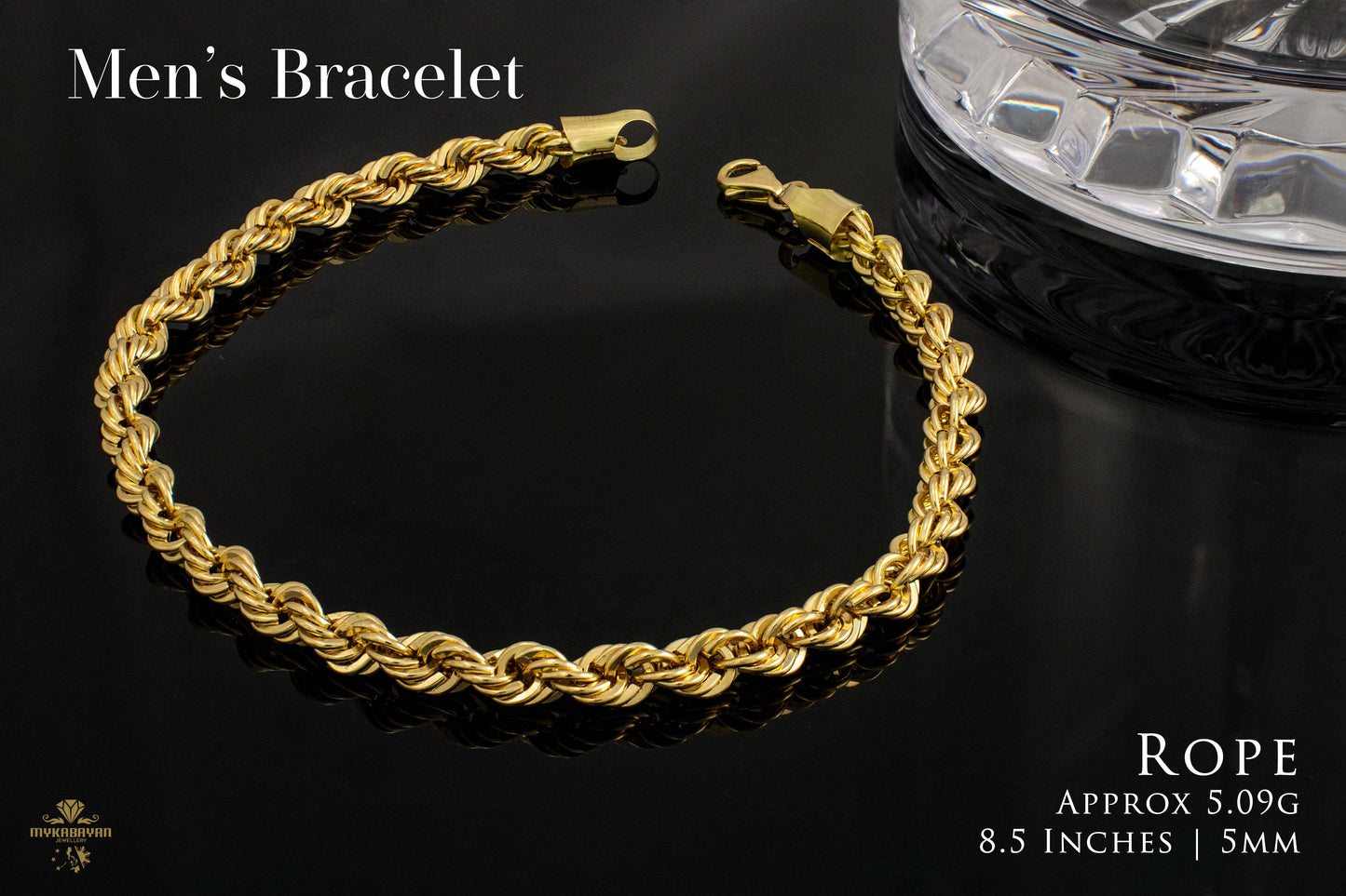 Elegant 18k Gold Men's Bracelet