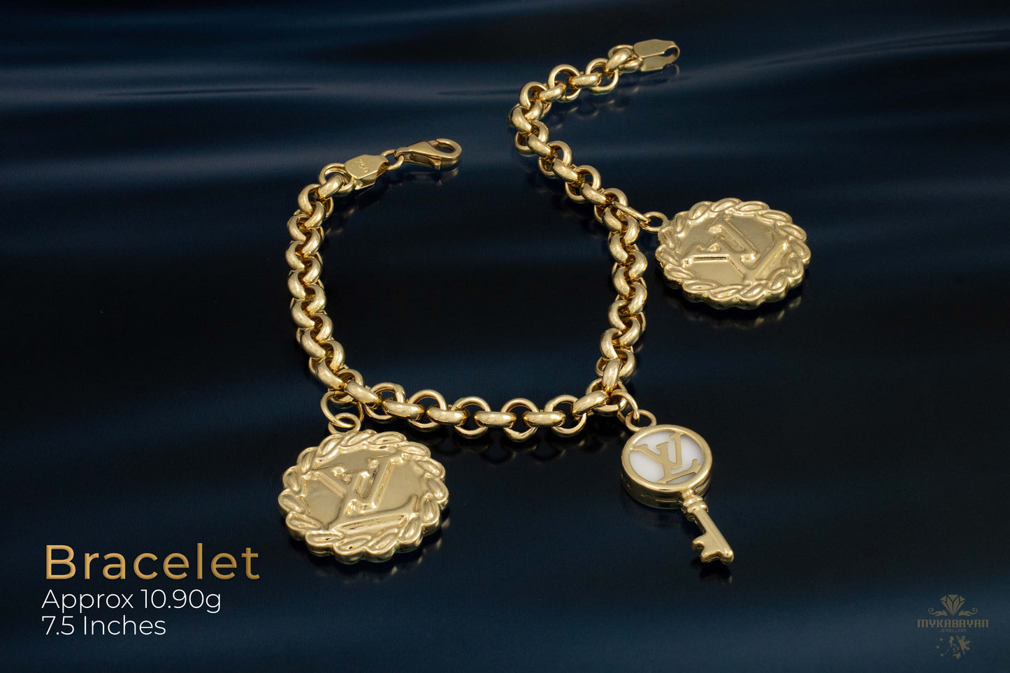 Elegant 18k Men Gold Bracelet