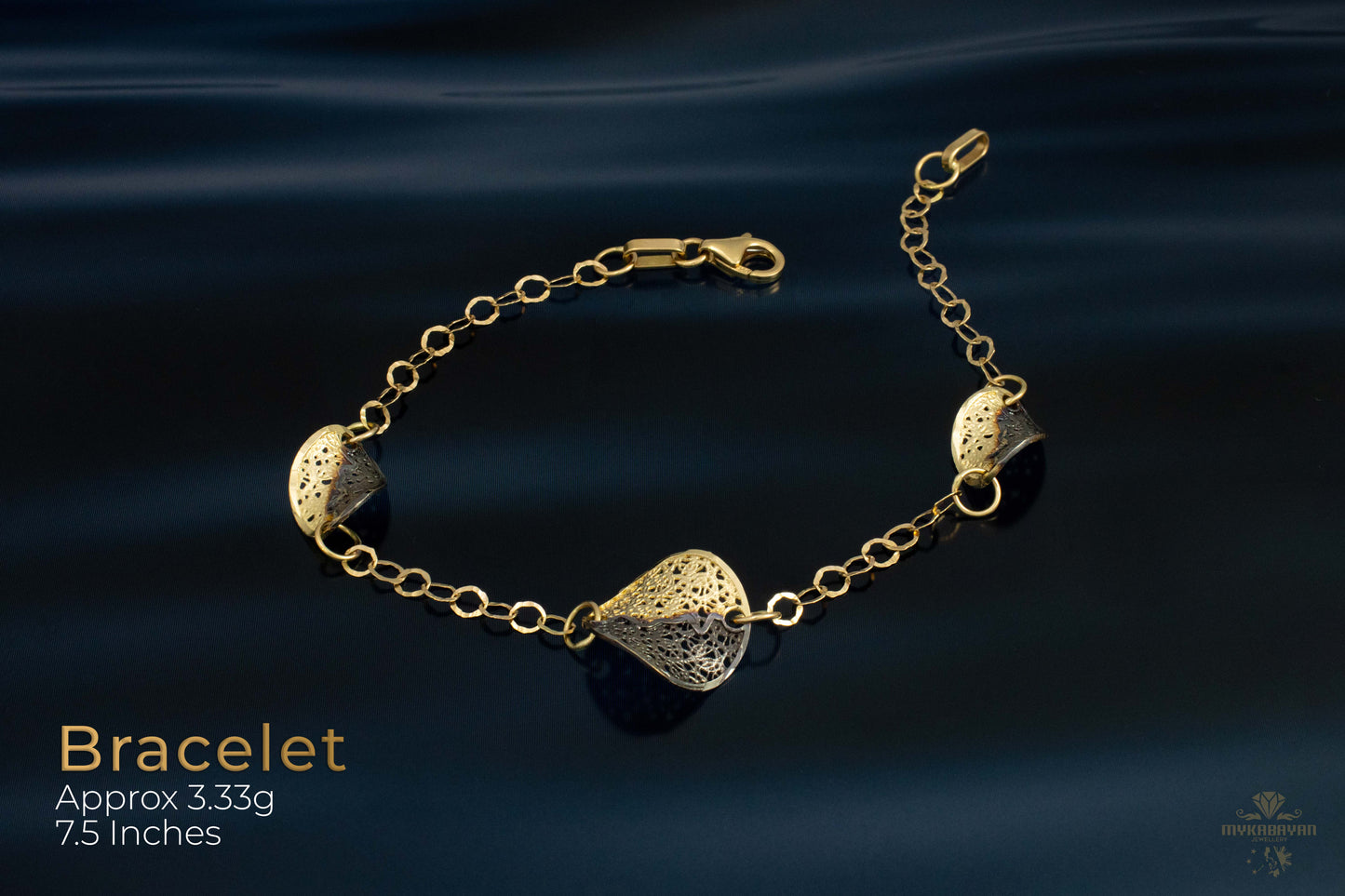 Elegant 18k Men Gold Bracelet