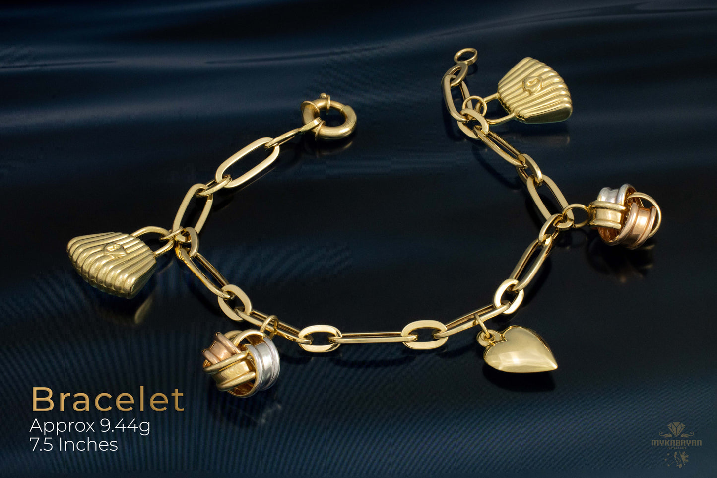 Elegant 18k Men Gold Bracelet