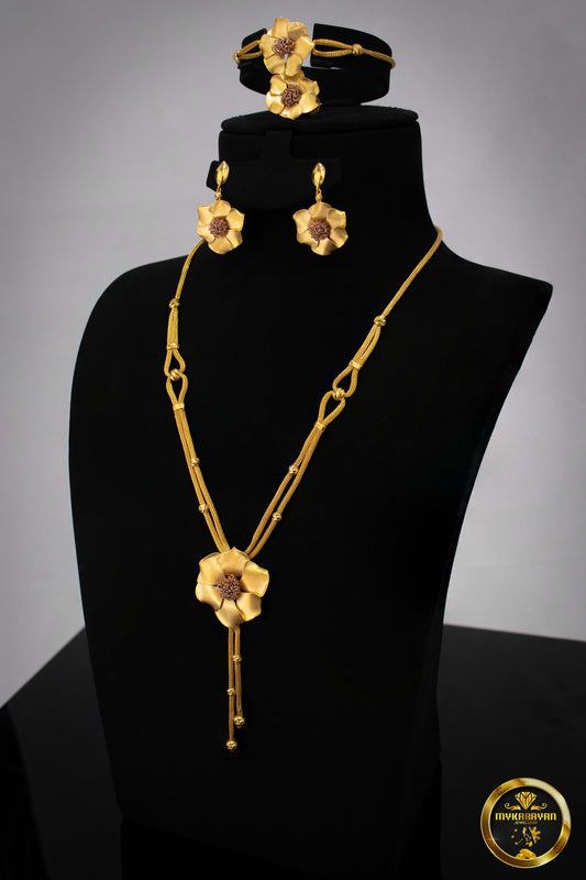 21k Gold Necklace Complete Set