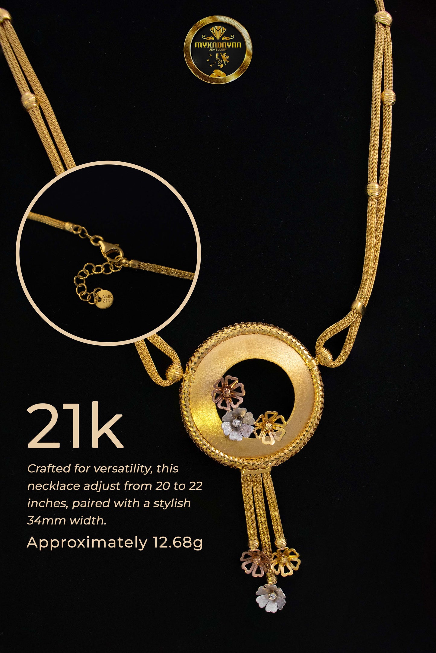 21k Gold Necklace Complete Set