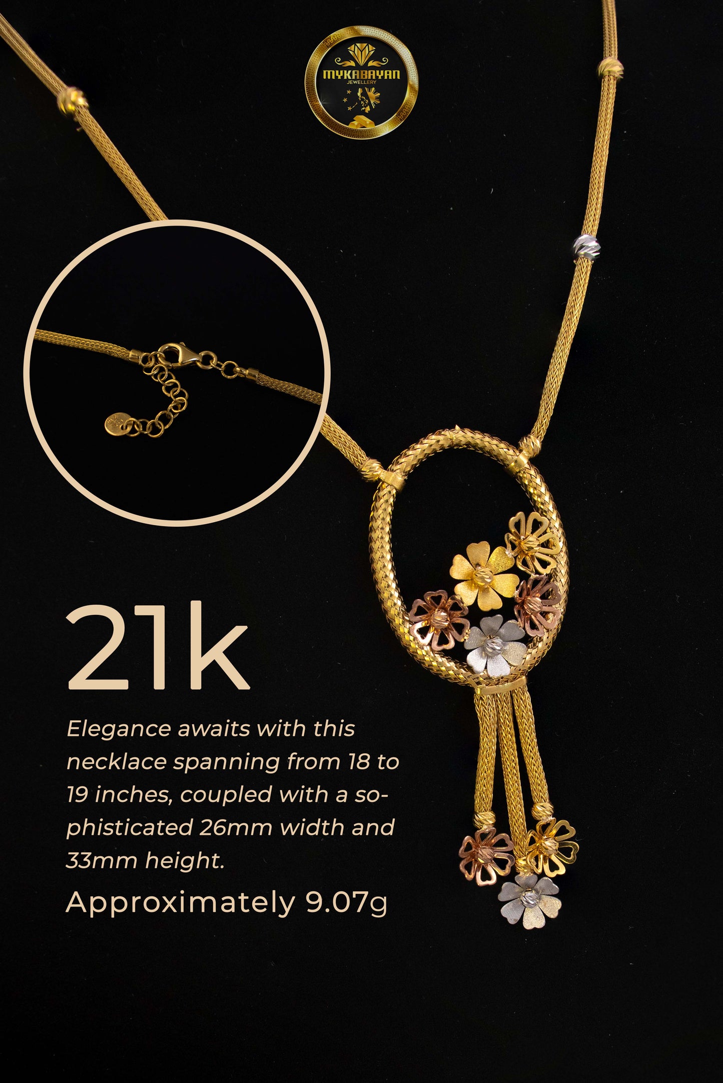 21k Gold Necklace Complete Set