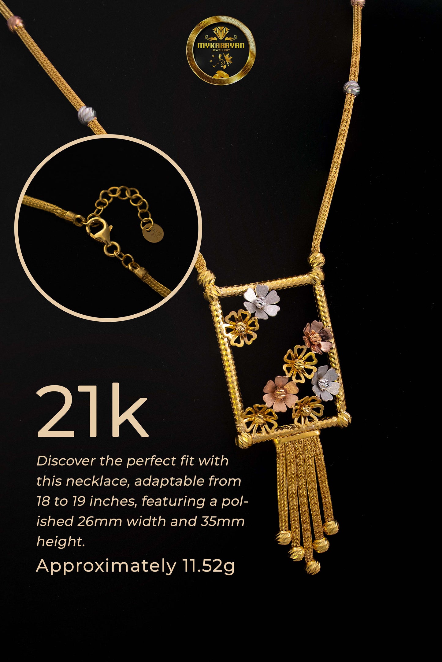 21k Gold Necklace Complete Set