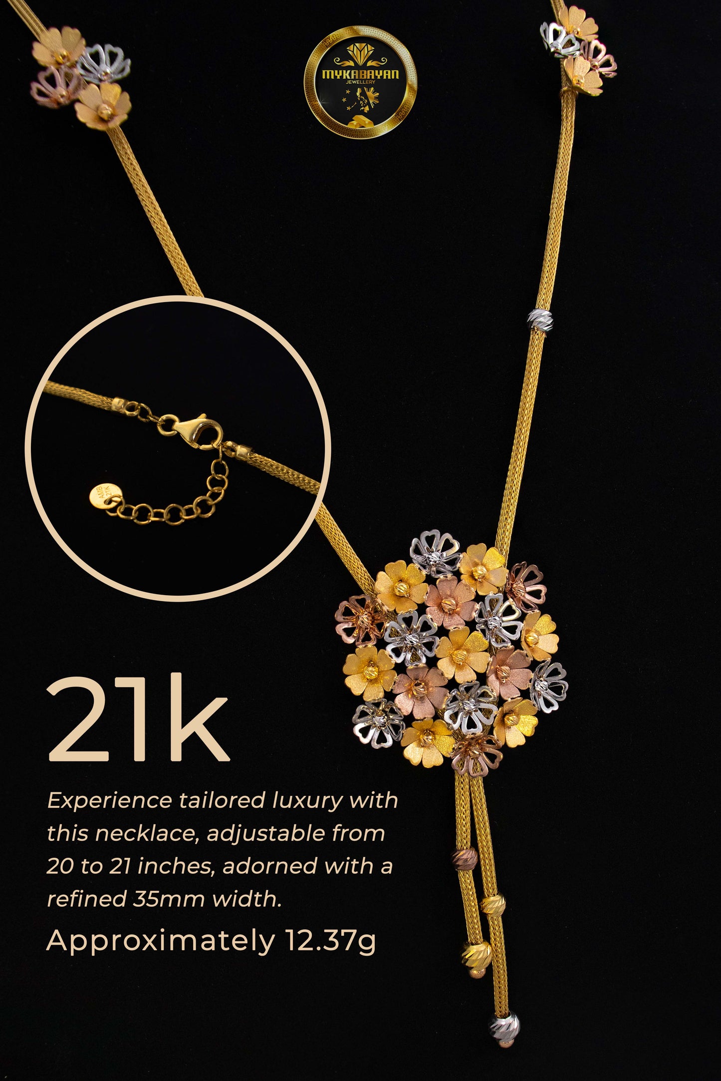 21k Gold Necklace Complete Set